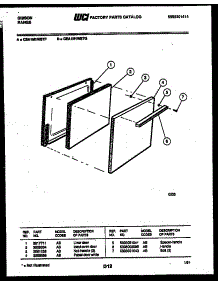 04 - Door Parts parts for Frigidaire Range CEA1M1WSTF from AppliancePartsPros.com