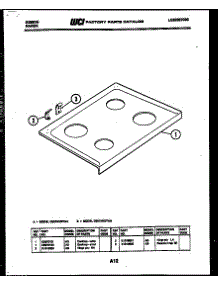 05 - Cooktop Parts parts for Frigidaire Range CEC1M1DTAA from AppliancePartsPros.com