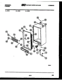 03 - Cabinet Parts parts for Frigidaire Freezer V21B from AppliancePartsPros.com