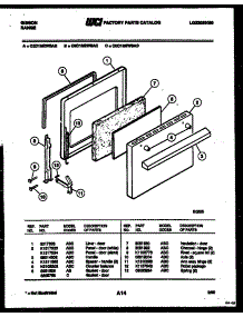 04 - Door Parts parts for Frigidaire Range CEC1M2WSAB from AppliancePartsPros.com