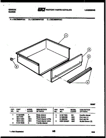 07 - Drawer Parts parts for Frigidaire Range CEC3M6WTAB from AppliancePartsPros.com