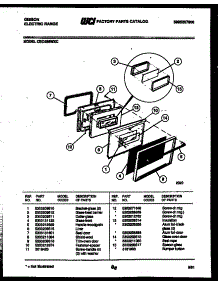 03 - Door Parts parts for Frigidaire Range CEC4S6WXC from AppliancePartsPros.com