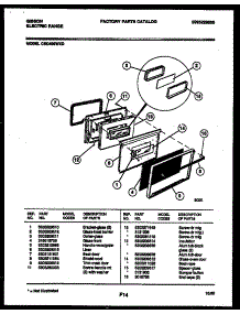 03 - Door Parts parts for Frigidaire Range CEC4S6WXD from AppliancePartsPros.com