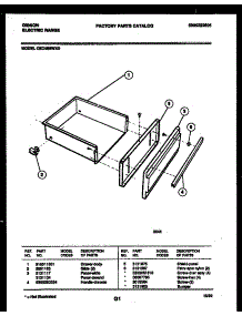 04 - Drawer Parts parts for Frigidaire Range CEC4S6WXD from AppliancePartsPros.com