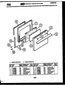 06 - Door Parts parts for Frigidaire Range CEC1M1WTAA from AppliancePartsPros.com
