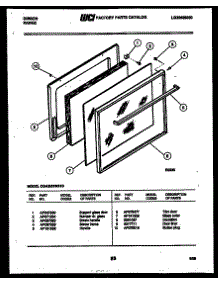03 - Door Parts parts for Frigidaire Range CGA3M2WSTD from AppliancePartsPros.com