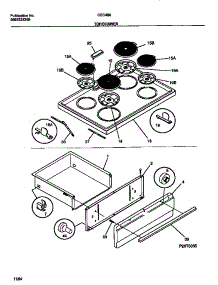 05 - Top / Drawer parts for Frigidaire Range CEC4S8WXC from AppliancePartsPros.com