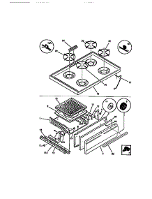 05 - Top / Drawer parts for Frigidaire Range CGC1M1DXH from AppliancePartsPros.com