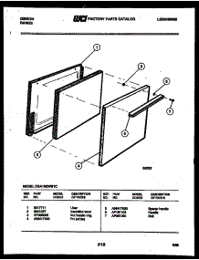 03 - Door Parts parts for Frigidaire Range CGA1M2WSTC from AppliancePartsPros.com