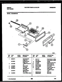 05 - Broiler Drawer Parts parts for Frigidaire Range CGC3M4WXD from AppliancePartsPros.com
