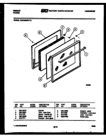 03 - Door Parts parts for Frigidaire Range CGC3M8WVTA from AppliancePartsPros.com
