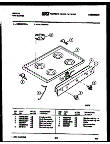 03 - Cooktop Parts parts for Frigidaire Range CGC3M6WXB from AppliancePartsPros.com
