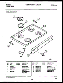 03 - Cooktop Parts parts for Frigidaire Range CGC3S5WXF from AppliancePartsPros.com