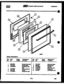 04 - Door Parts parts for Frigidaire Range CGC4C4WSTE from AppliancePartsPros.com