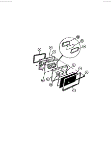 04 - Oven Door parts for Frigidaire Range CGC4S8DXC from AppliancePartsPros.com