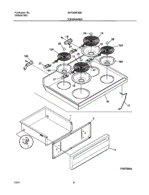 07 - Top / Drawer parts for Gibson Range GEF305PJSB from AppliancePartsPros.com