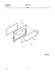 09 - Door parts for Gibson Range GEF305PJSB from AppliancePartsPros.com