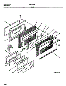 05 - Door parts for Frigidaire Range GEF354BBWA from AppliancePartsPros.com