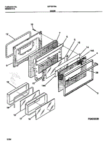 05 - Door parts for Frigidaire Range GEF357BABA from AppliancePartsPros.com