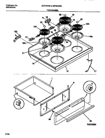 04 - Top / Drawer parts for Frigidaire Range GEF322WBWA from AppliancePartsPros.com