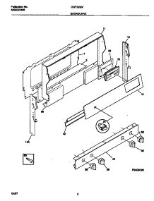 02 - Backguard parts for Frigidaire Range GGF355BFDA from AppliancePartsPros.com