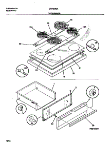 04 - Top / Drawer parts for Frigidaire Range GEF357BABB from AppliancePartsPros.com