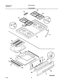 09 - Top / Drawer parts for Gibson Range GPF311PHWA from AppliancePartsPros.com