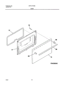 11 - Door parts for Gibson Range GPF311PHWA from AppliancePartsPros.com