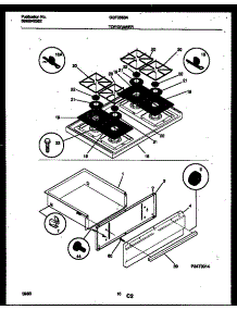 06 - Top / Drawer Parts parts for Frigidaire Range GGF356BADA from AppliancePartsPros.com