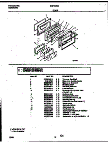 07 - Door Parts parts for Frigidaire Range GGF356BADA from AppliancePartsPros.com
