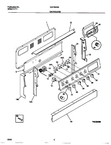 02 - Backguard parts for Frigidaire Range GEF350SBDB from AppliancePartsPros.com