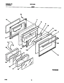 06 - Door parts for Frigidaire Range GGF356BBDA from AppliancePartsPros.com