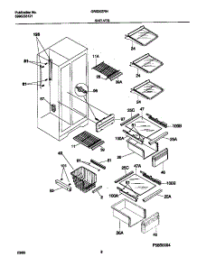 05 - Shelves parts for Frigidaire Refrigerator GRS20ZRHW4 from AppliancePartsPros.com