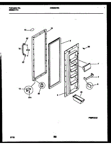 03 - Refrigerator Door Parts parts for Frigidaire Refrigerator GRS20HRAW0 from AppliancePartsPros.com