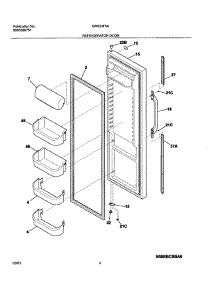 05 - Refrigerator Door parts for Gibson Refrigerator GRS23F5AQ6 from AppliancePartsPros.com