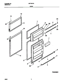 02 - Door parts for Frigidaire Refrigerator GRT16CNHW2 from AppliancePartsPros.com