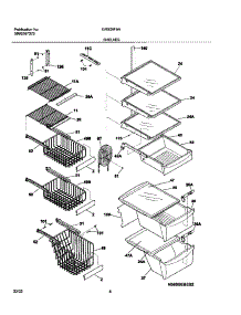 09 - Shelves parts for Frigidaire Refrigerator GRS26F5AQ6 from AppliancePartsPros.com