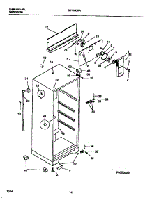 03 - Cabinet W /  Fan Assembly parts for Frigidaire Refrigerator GRT15DRAW2 from AppliancePartsPros.com