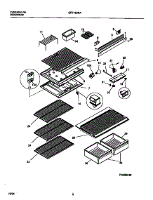 04 - Shelves, Controls, Divider, Mullion parts for Frigidaire Refrigerator GRT15DRAW2 from AppliancePartsPros.com