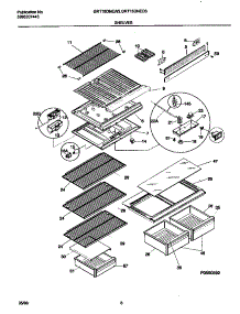 04 - Shelves parts for Frigidaire Refrigerator GRT18DNED3 from AppliancePartsPros.com