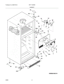 05 - Cabinet parts for Gibson Refrigerator GRT17G4BW8 from AppliancePartsPros.com