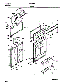02 - Door parts for Frigidaire Refrigerator GRT18QNHD2 from AppliancePartsPros.com