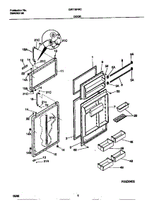 02 - Door parts for Frigidaire Refrigerator GRT18RRCW2 from AppliancePartsPros.com