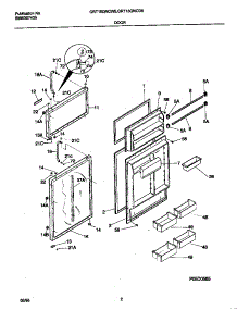 02 - Doors parts for Frigidaire Refrigerator GRT18QNCD5 from AppliancePartsPros.com