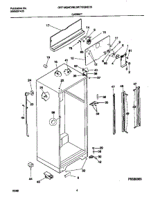 03 - Cabinet parts for Frigidaire Refrigerator GRT18QNCD5 from AppliancePartsPros.com