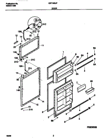 02 - Door parts for Frigidaire Refrigerator GRT18SJFD2 from AppliancePartsPros.com