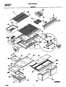 04 - Shelves parts for Frigidaire Refrigerator GRT21PRHD6 from AppliancePartsPros.com