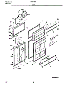 02 - Door parts for Frigidaire Refrigerator GRT21TRCD2 from AppliancePartsPros.com