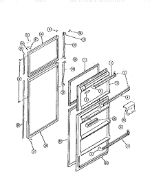 02 - Door parts for Frigidaire Refrigerator RD19F6WT3B from AppliancePartsPros.com
