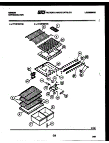 04 - Shelves And Supports parts for Frigidaire Refrigerator RT19F3WT3D from AppliancePartsPros.com